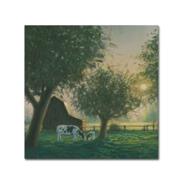 James Wiens 'Farm Life IV' Canvas Art, 18x18, Trademark Fine Art, Mfr#: WAP01212-C1818GG